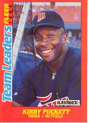 1988 Fleer Team Leaders Baseball Cards 026      Kirby Puckett